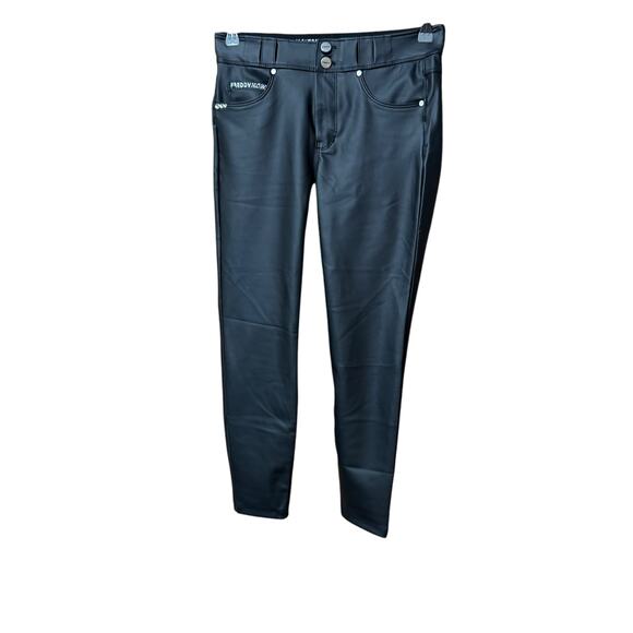 Freddy Faux Leather High Waisted Full Length  Size 4 Stretchy Zip Closure - Picture 10 of 16